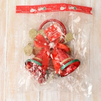 Украшение новогоднее "Уютная сказка" кольцо колокольчики шарики, 13х32 см, красно-золотой Украшение новогоднее "Уютная сказка" кольцо колокольчики шарики, 13х32 см, красно-золотой