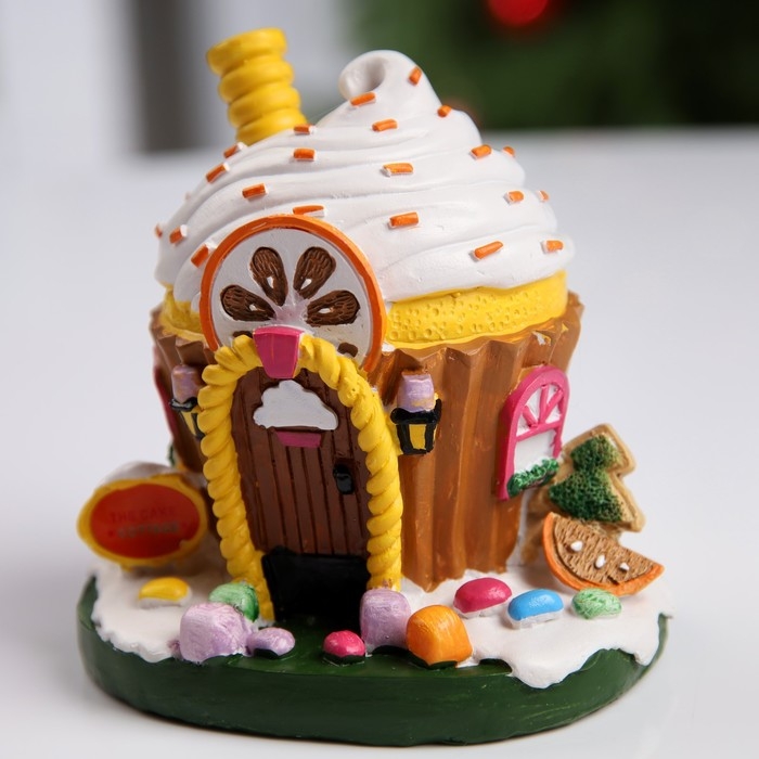 Светодиодная фигура «Сладкий домик» 13 × 12 × 9 см, полистоун, батарейки LR44х2 (в комплекте), свечение тёплое белое Светодиодная фигура «Сладкий домик» 13 × 12 × 9 см, полистоун, батарейки LR44х2 (в комплекте), свечение тёплое белое