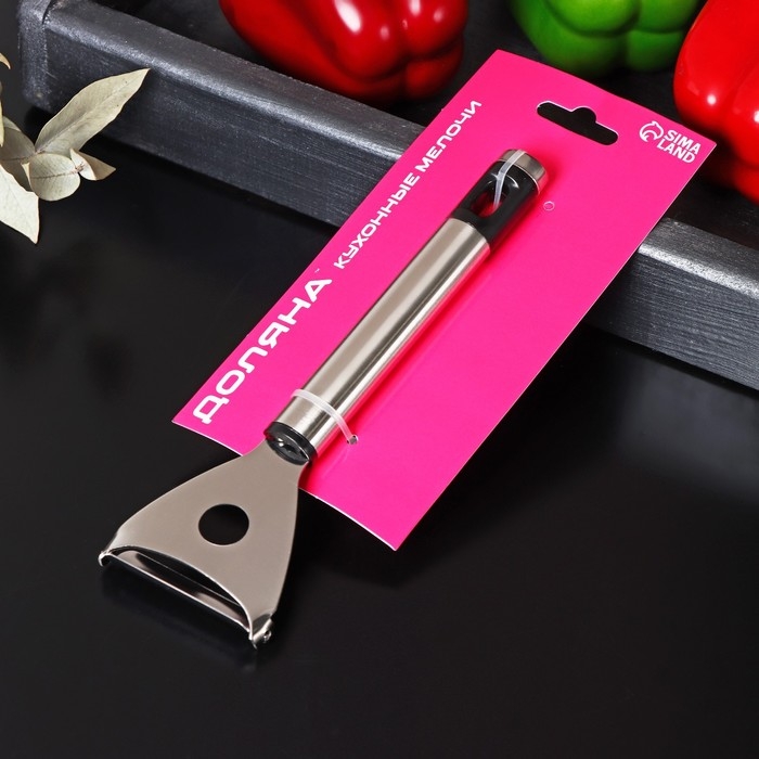 Овощечистка Доляна Fargo, 17,5&times;5&times;2 см, нержавеющая сталь, цвет серебристый