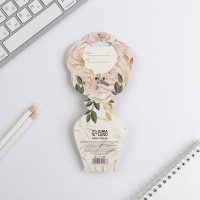 Ручка шариковая синяя паста &laquo;Цветок&raquo;,пластик, на подложке 8 марта