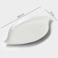 Блюдо фарфоровое Magistro &laquo;Ладья&raquo;, 33,5&times;17 см, цвет белый