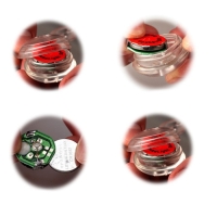 Фонарь велосипедный задний "Мастер К", 1 диод, 3 режима, CR2032, синий