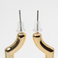 Серьги пластик &laquo;Сердца&raquo; воссоеденение, цвет золото