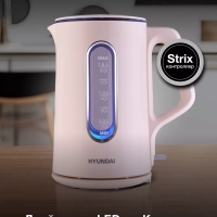 Чайник HYK-G8888 1.5л. 1700Вт кремовый прозрачный