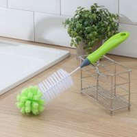 Ерш для посуды с губкой Доляна Green day, 31&times;5 см, анатомическая ручка