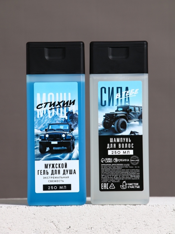 Набор "Первый среди своих", шампунь для волос и гель для душа, 2х250 мл