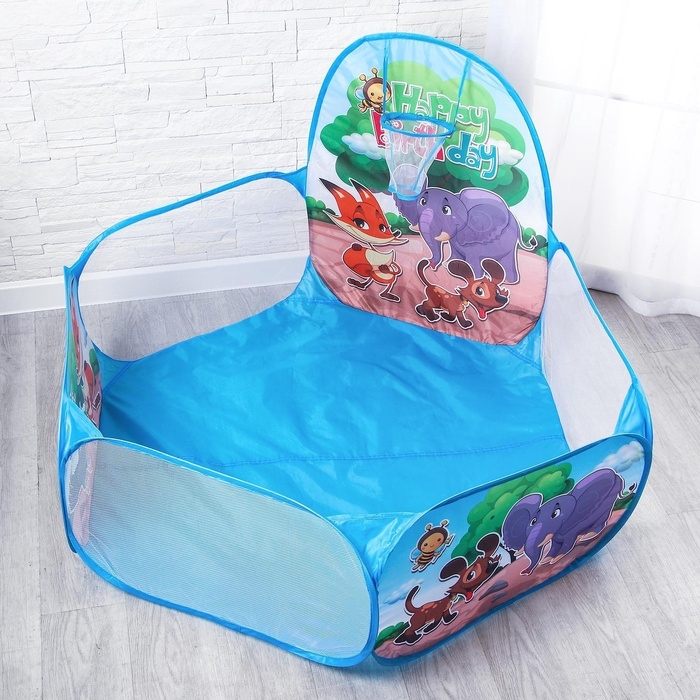 Палатка детская игровая - сухой бассейн для шариков &laquo;Зверята&raquo; без шаров