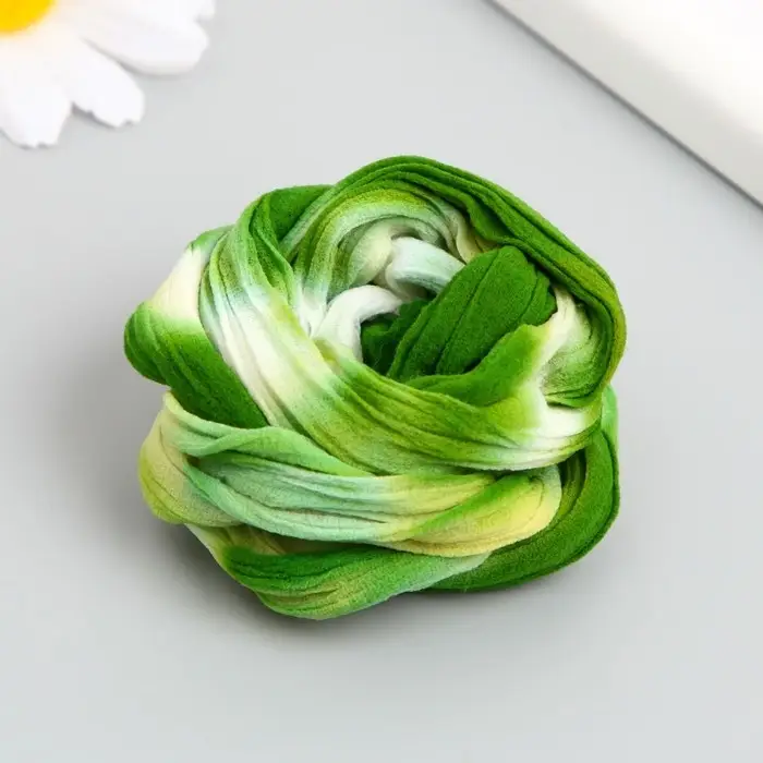 Капрон для цветов двухцветный "Бело-зелёный" 50 см