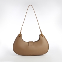 Сумка женская багет на молнии TEXTURA, средний размер, цвет светло-коричневый