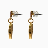 Серьги «Галиотис» сердце, цвет зелёный в золоте Серьги «Галиотис» сердце, цвет зелёный в золоте