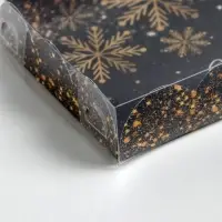 Коробка для кондитерских изделий с PVC крышкой &laquo;Мечта&raquo;, 10.5 х 21 х 3 см