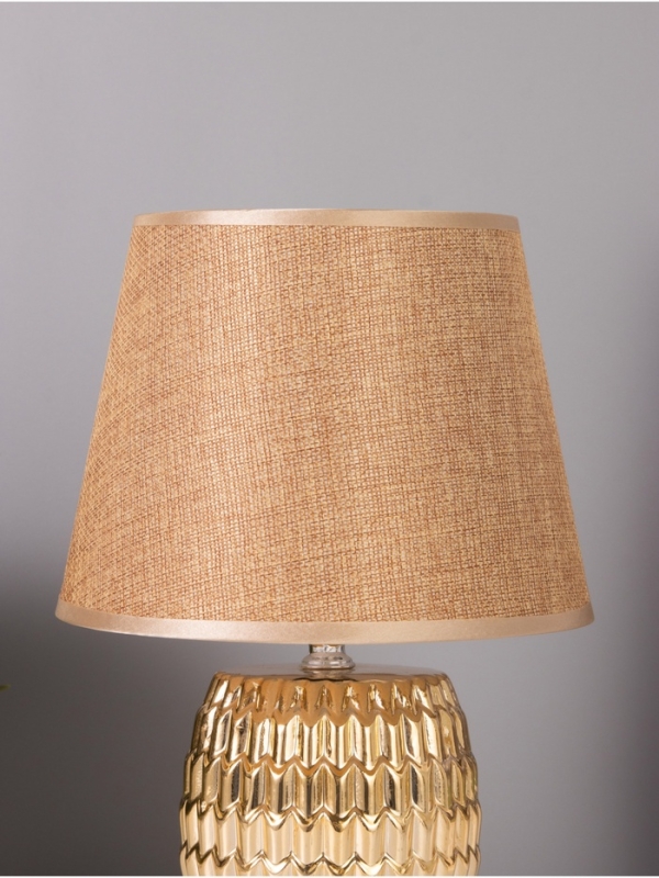 Лампа настольная "Рябь" 40Вт Е14 золото 19х19х27см