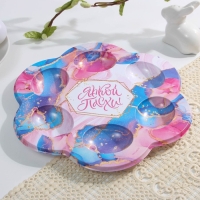 Пасхальная подставка на 6 яиц &laquo;Мрамор&raquo; на пасху, 21,5 х 19.9 см.