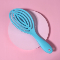 Расчёска массажная, для сушки волос, 7,5 &times; 23,5 см, цвет голубой