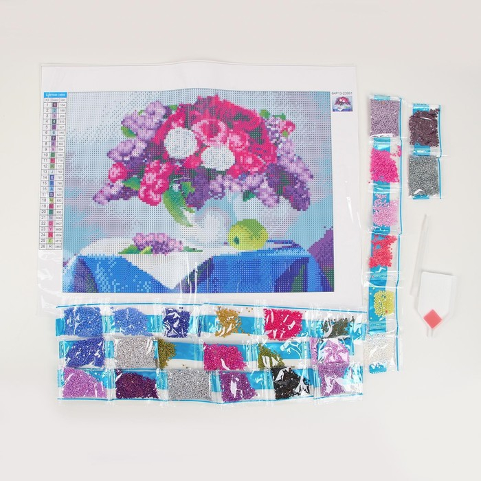Алмазная мозаика с полным заполнением на холсте &laquo;Натюрморт&raquo;, 30 х 40 см