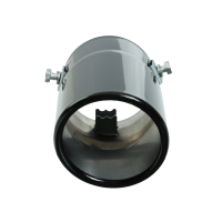 Насадка на глушитель 13.5&times;7.5 см, посадочный 60 мм, скошенная, черный глянец