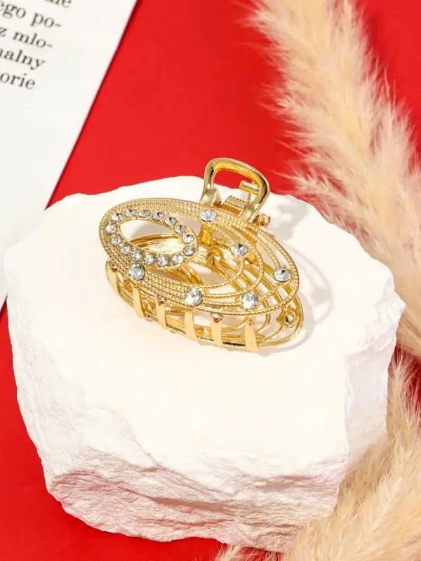 Краб для волос "Джули" овал, 4,5 см, золото