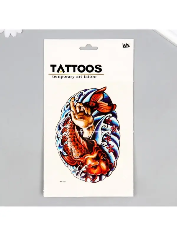 Переводная тату на тело цветная &laquo;Красный сом&raquo;, 26.2&times;14.5 см