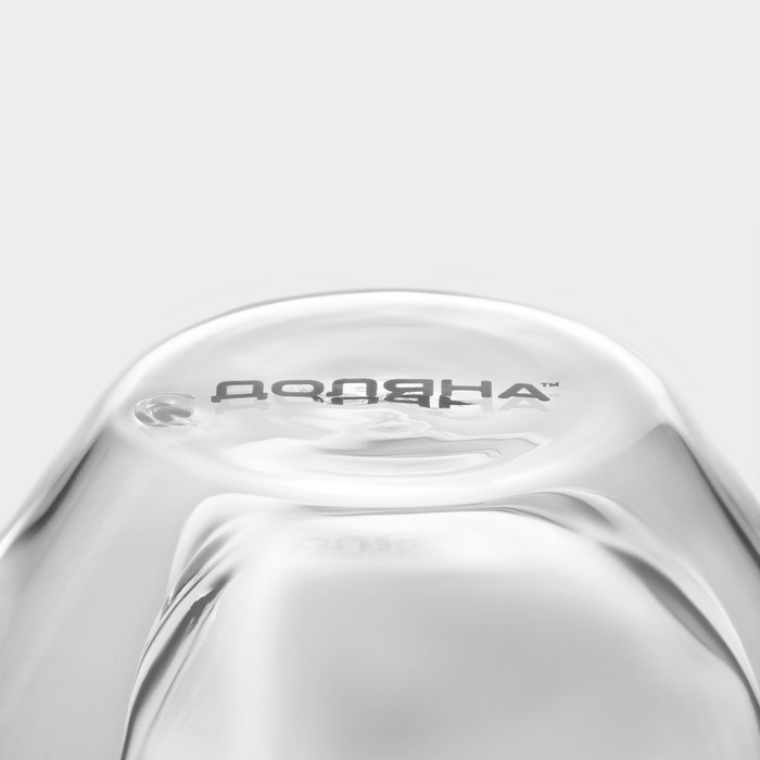 Набор стеклянных кружек с двойными стенками Доляна &laquo;Сердце&raquo;, 150 мл, 11,5&times;8,5&times;8 см, 2 шт