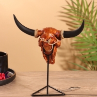Сувенир &laquo;Череп буйвола&raquo;, на стойке, 18&times;10&times;21 см