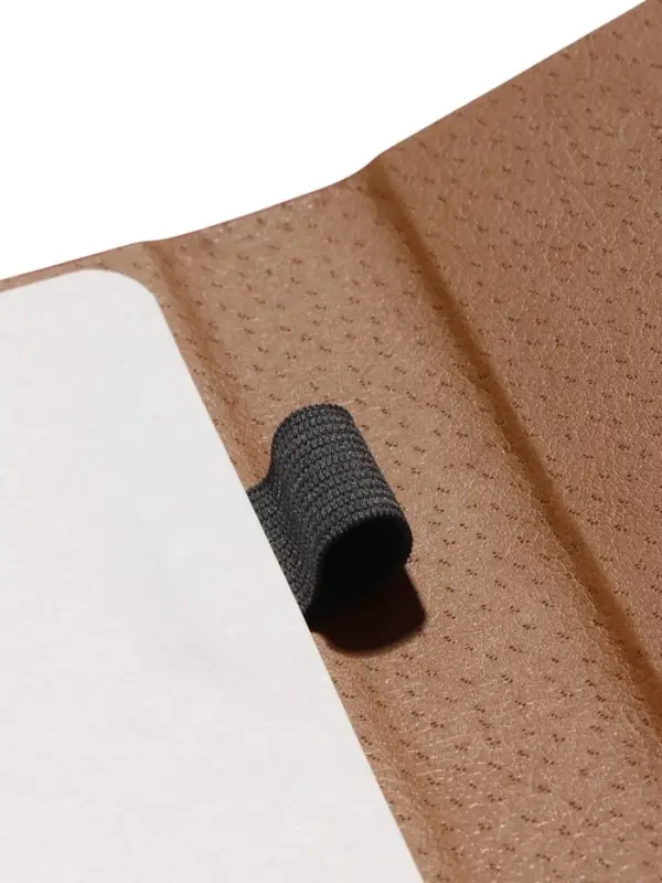 Ежедневник недатированный формат А5, с клапаном, 112л, линия, пвх, Коричневый