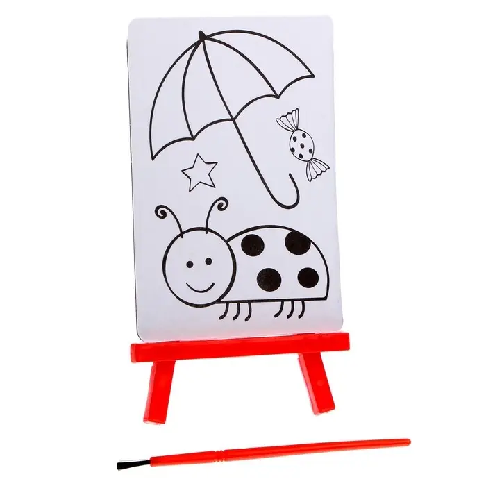 Раскраска на подставке &laquo;Цветочек&raquo; + кисть