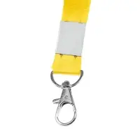 Лента для бейджа, 15 мм &times; 80 см, с металлическим карабином, жёлтая