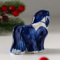 Сувенир "Лошадь Красотка", 9х5см, гжель