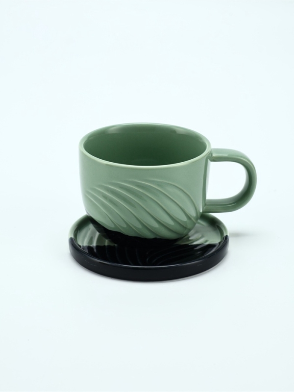 Чайная пара Dolce Ceramo. &laquo;Альпы&raquo;, 2 предмета: кружка 200 мл, блюдце d=10 см