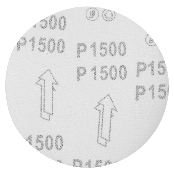 Круг абразивный шлифовальный под Круг абразивный шлифовальный под "липучку" ТУНДРА, 150 мм, Р1500, 5 шт.