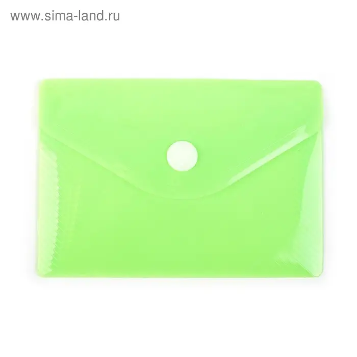 Папка-конверт на кнопке, А7, 180 мкм, Calligrata рифлёная, флуоресцентная, МИКС