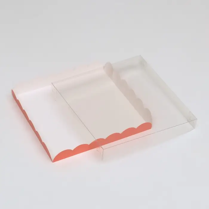 Коробка для печенья, розовая, 21&times;21&times;3 см