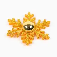 Снежинка "Золото" 3 &times; 3 см (набор 10 шт)