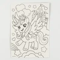 Аппликация стразами для детей &laquo;Единорожка&raquo;, набор для творчества, А5