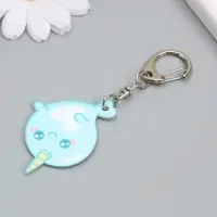 Брелок акрил "Малыш нарвала" 5х3,3 см