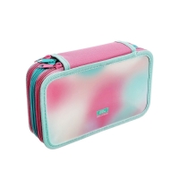 Пенал 3 секции, 125 х 205 х 55 мм, Calligrata 30П26/3 "Кот Корея", ламинированный картон