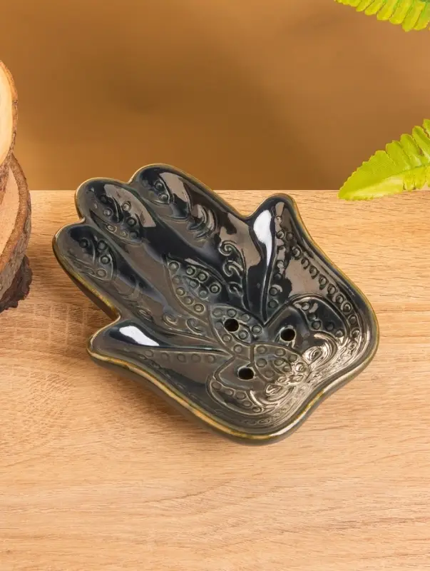 Мыльница &laquo;Рука Будды&raquo;, 17&times;13&times;3 см, керамика, синяя