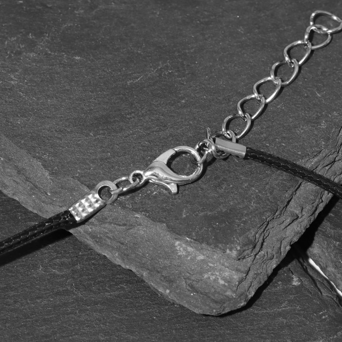 Кулон унисекс &laquo;Крылья&raquo;, цвет чернёное серебро на чёрном шнурке, 42 см