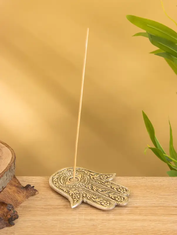 Подставка под благовония " Рука Фатимы" алюминий 13х10 см