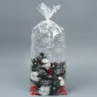 Пакет подарочный новогодний с жёстким дном &laquo;Новогодние подарки&raquo;, 11х 17 х 60 см