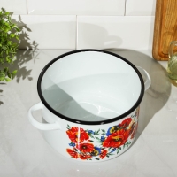 Кастрюля эмалированная &laquo;Маки Мечта&raquo;, 2,9 л, индукция