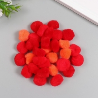 Декор для творчества "Помпончики. Алая заря" d=2,5 см набор 30 шт Декор для творчества "Помпончики. Алая заря" d=2,5 см набор 30 шт