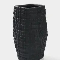 Ваза настольная керамика "Джорадо" 20х11 см, чёрный