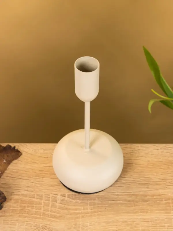 Подсвечник на 1 свечу текстурный "Фисташковый" 8х8х15,5 см