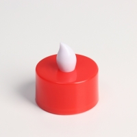 Светодиодные свечи, ночники LED RISALUX &laquo;Сделаем светлее&raquo; набор 4 шт., красные, RGB, 3.5&times;3.5&times;4 см