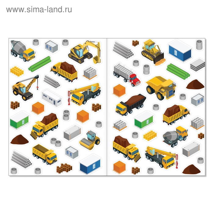Многоразовые наклейки набор &laquo;Такие разные машины&raquo;, А4, 2 шт.