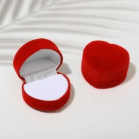 Футляр бархатный под кольцо &laquo;Сердце малое&raquo; 5&times;5, цвет бордовый