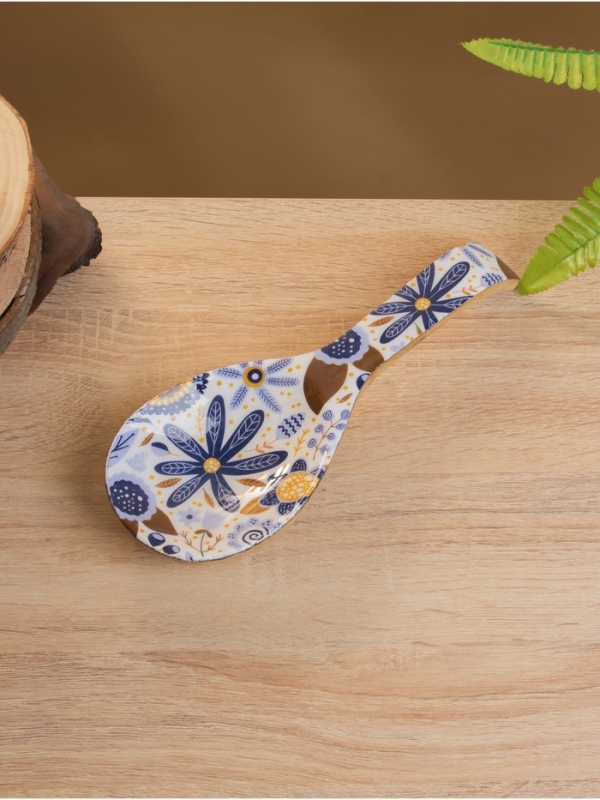 Подставка под ложку "Васильки" дерево манго 25,5х9х3,8 см