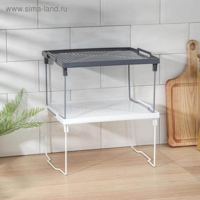 Подставка на металлических ножках &laquo;Лофт&raquo;, 29,5&times;26&times;17,2 см, цвет белый