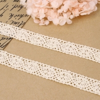 Кружево вязаное, 22 мм &times; 10 &plusmn; 1 м, цвет бежевый